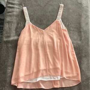 Double lined top with beaded straps